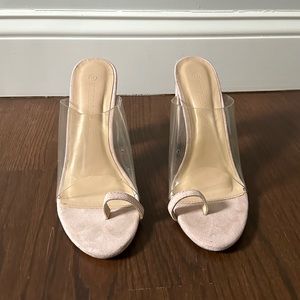 Transparent block heels